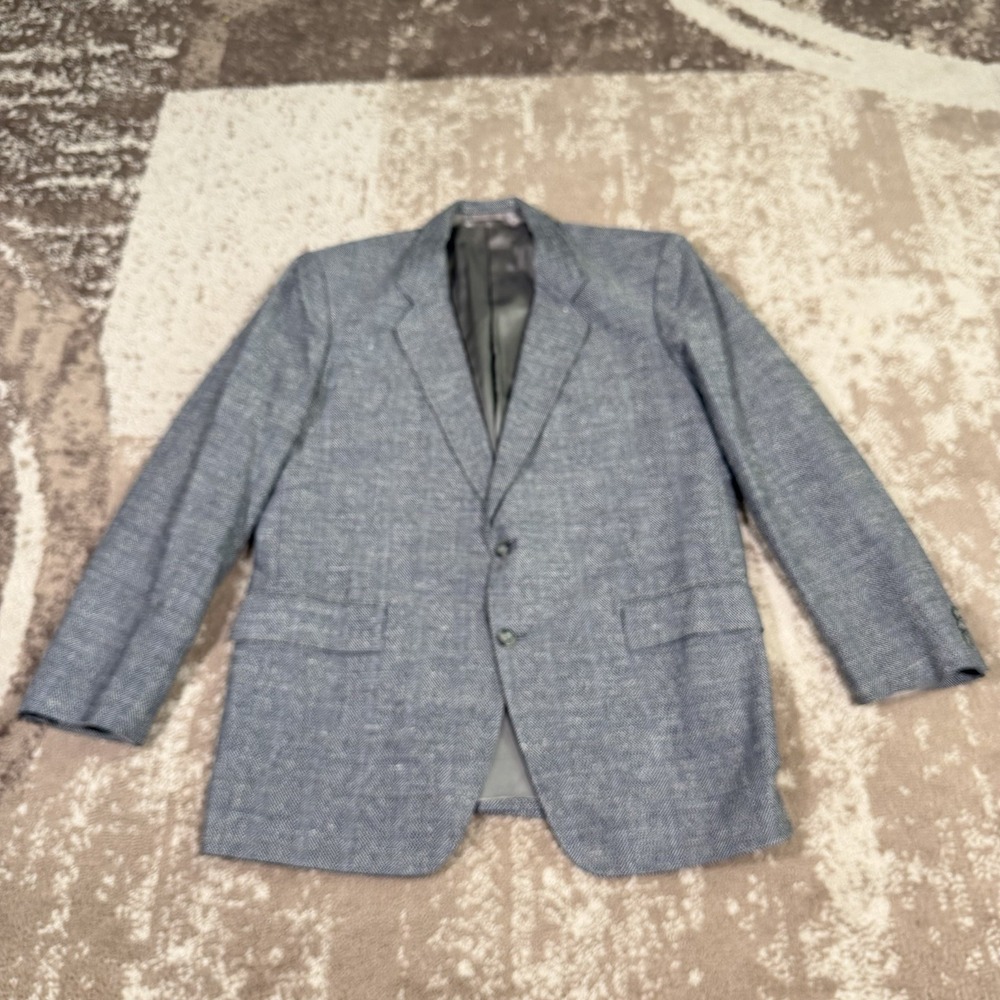 Vitale Barberis Canonico Vintage Blazer Mens Gray Tweed 42R Wool Old Money